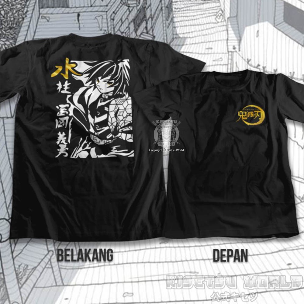 Áo phông KIMETSU NO YAIBA DEMON SLAYER - TOMIOKA GIYUU Baju Figure Jepang x 6216
