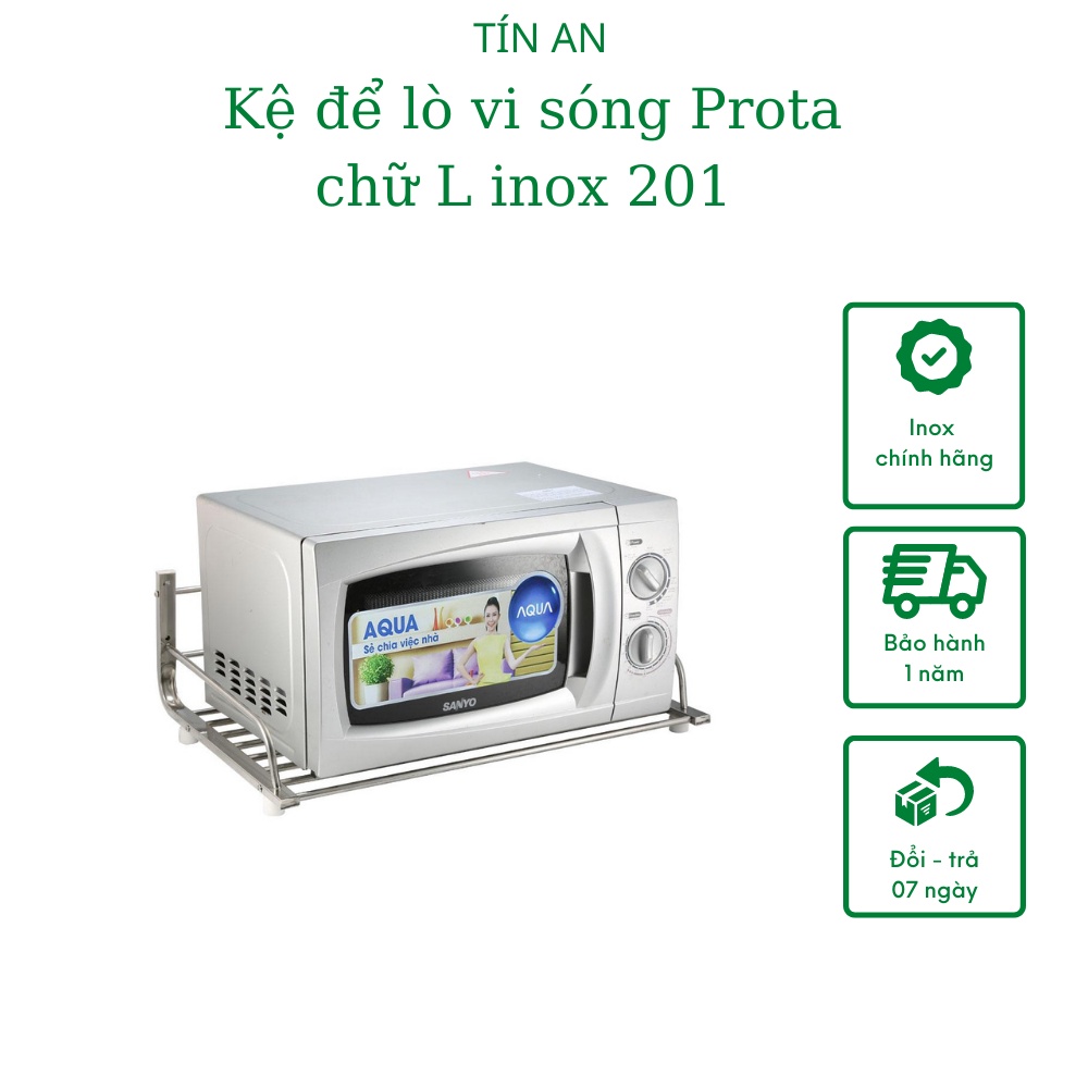 Kệ để lò vi sóng Prota inox 201 treo tường chữ L