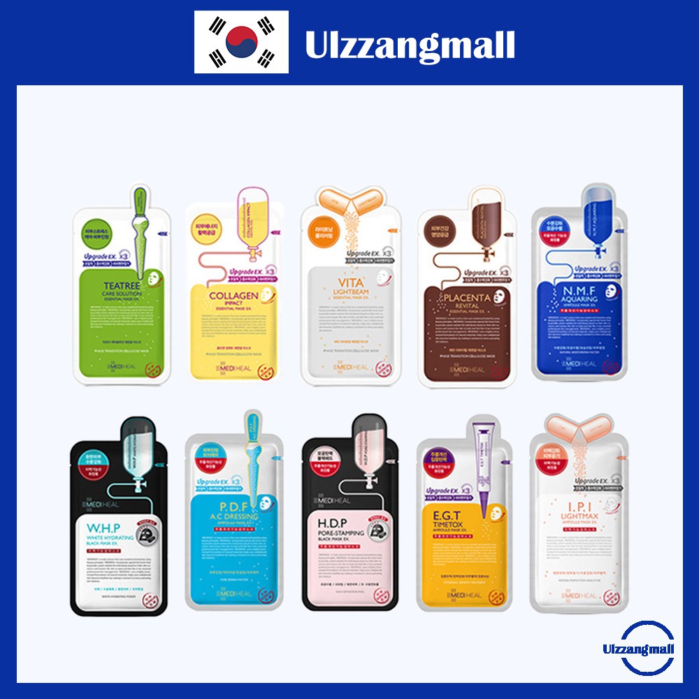 Set 10 mặt nạ dưỡng da Mediheal 11 loại tùy chọn tiện lợi