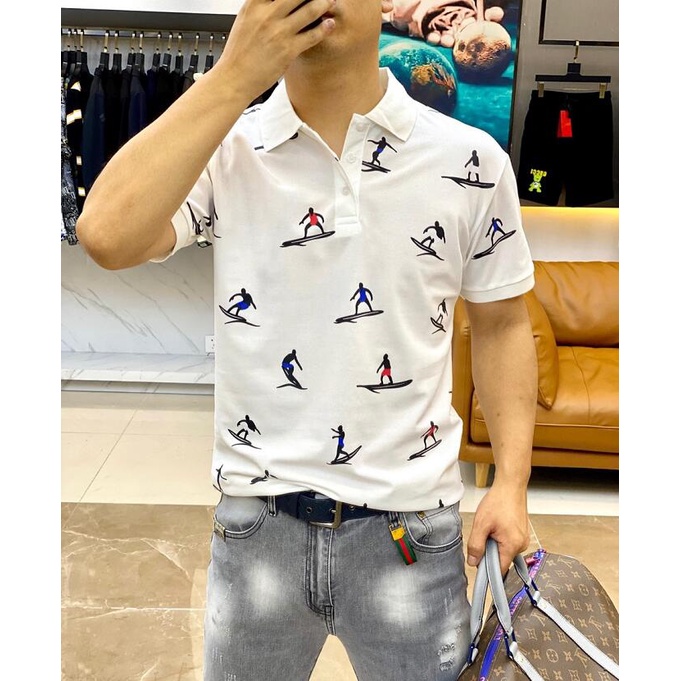 Áo polo cotton tay ngắn cho nam mới