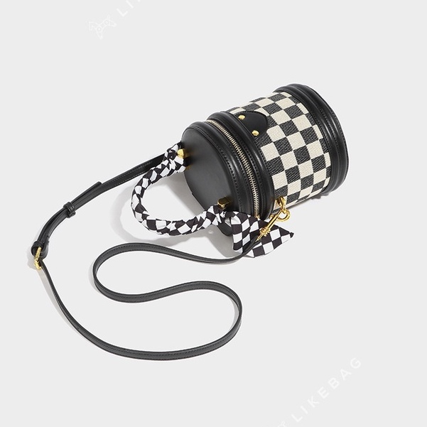Túi xách đeo vai nữ thời trang LIKEBAG kẻ caro hình trụ đa năng chính hãng 210XK6850-3 - LIBAGI