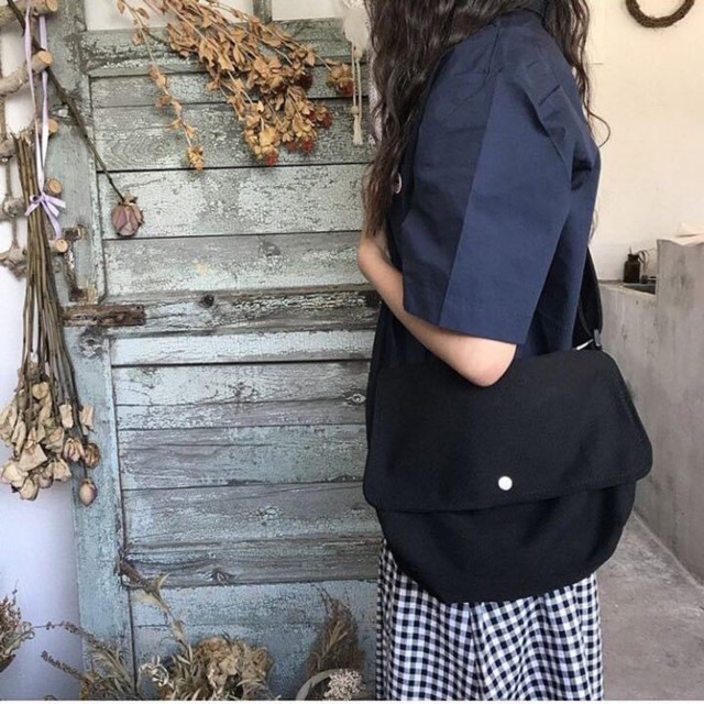 Túi Vải Canvas Đeo Chéo Nút Đồng,Túi Nam Nữ Trẻ Trung