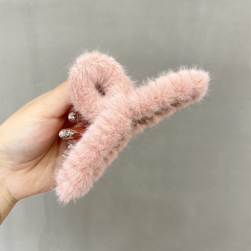 Kẹp Tóc Đuôi Ngựa Bằng Lông Nhung Chống Trượt Chắc Chắn