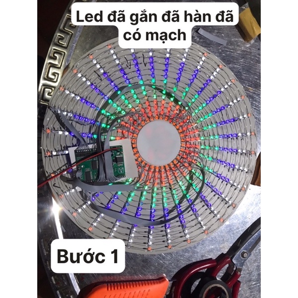 Bộ vỏ alu đèn hào quang 3.5 tấc vỏ màu vàng