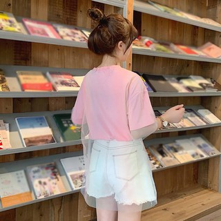 Áo Thun Phối Lưới Thời Trang Dành Cho Nữ