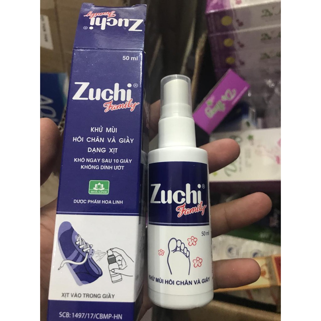 Zuchi family - Khử mùi hôi chân và giầy dạng xịt ( 50 ml )