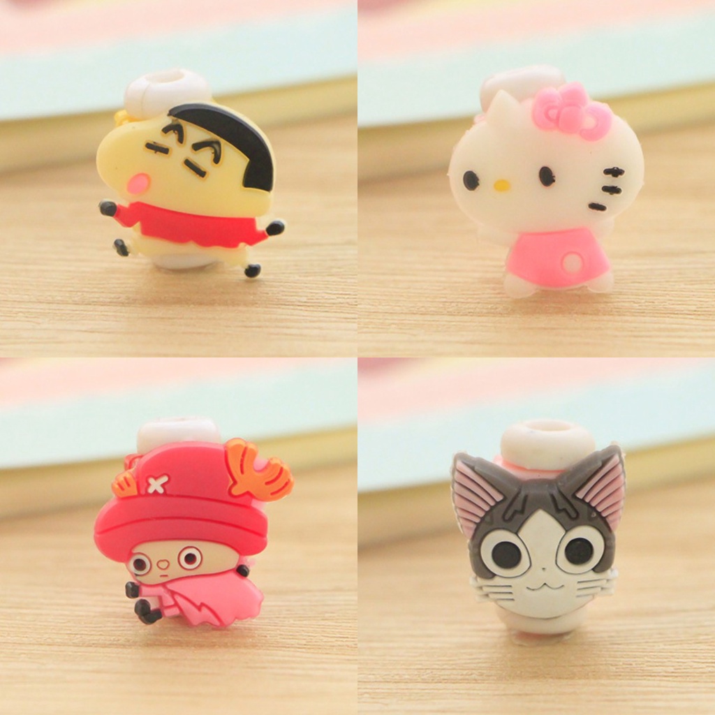 Phụ Kiện Bảo Vệ Đầu Dây Cáp Sạc Chống Gãy Hình Hoạt Hình Dễ Thương