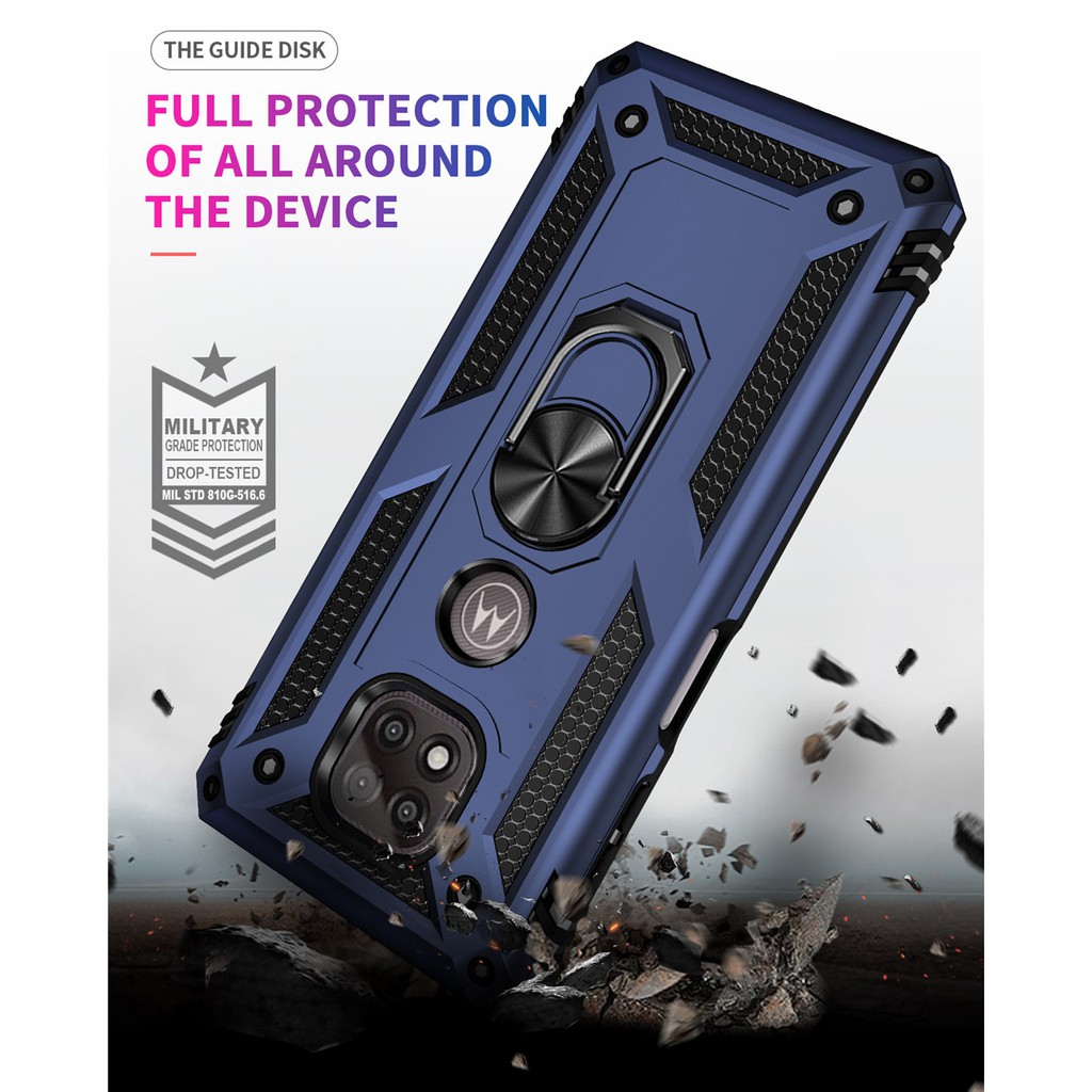 THE GUIDE DISK Colorful Case Motorola G power 2021 Motorola Gpower 2021 Finger Ring Holder Hard PC Phone Case Armor Casing