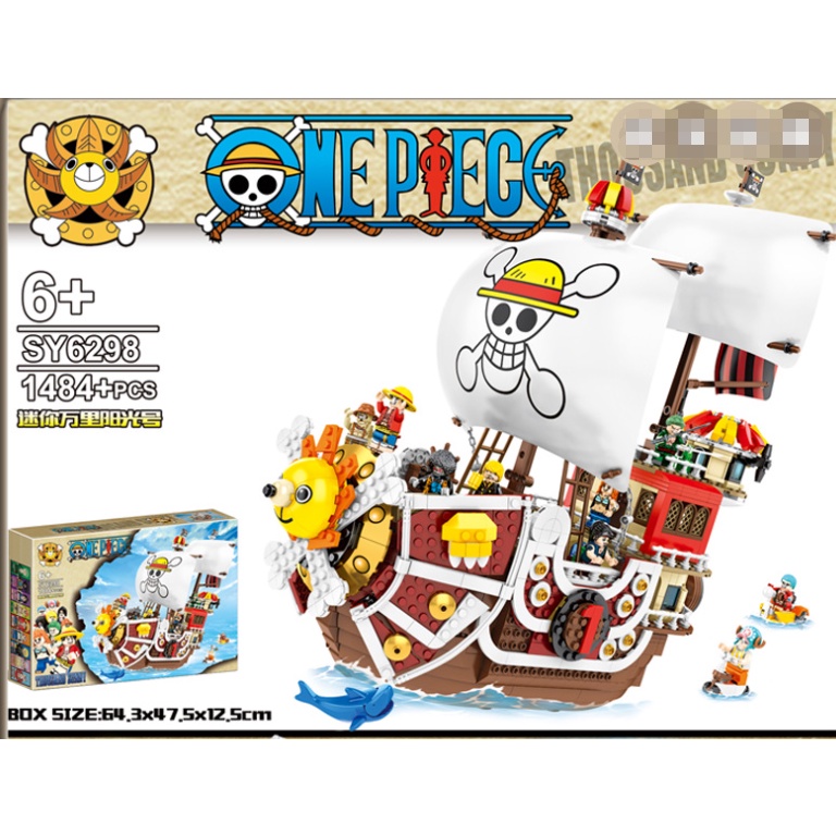 Lắp ghép Mô hình One Piece Thousand Sunny Xếp hình Thuyền Đảo Hải Tặc Sheng Yuan SY 6298 Quà Cho Bé Trai