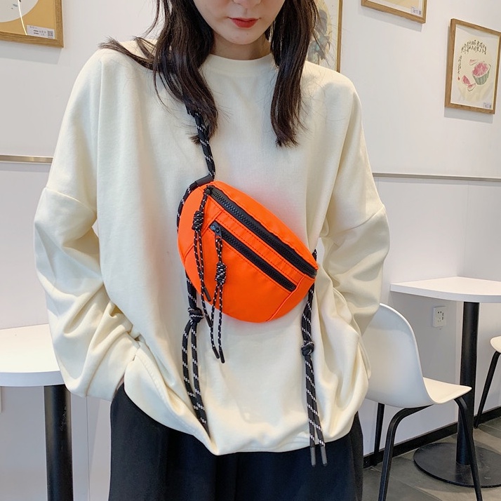 Túi Đeo Chéo Ngực Cỡ Lớn Bằng Nylon Thời Trang Hàn Quốc Cho Nữ