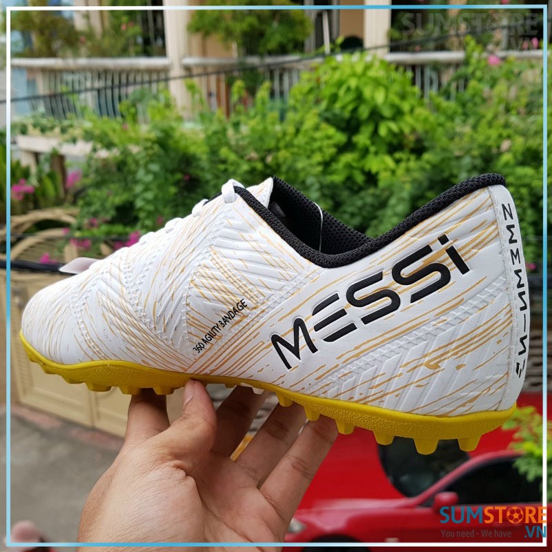 Giày đá bóng Messi Trắng Vàng Xfaster Cao Cấp 2022 2023