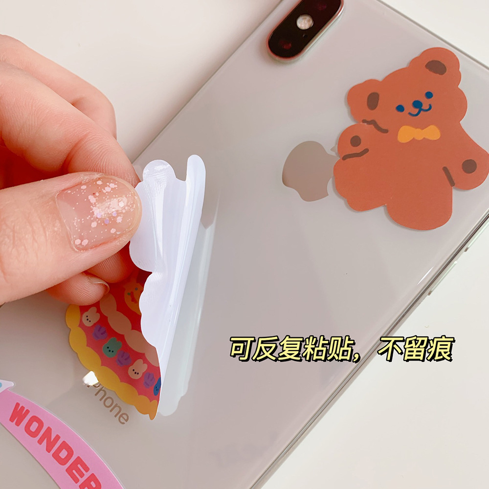 1Pcs Ins Style Cute Cartoon Bear Sticker Sweet Scrapbooking Paper Decoration Creative School Stationary
