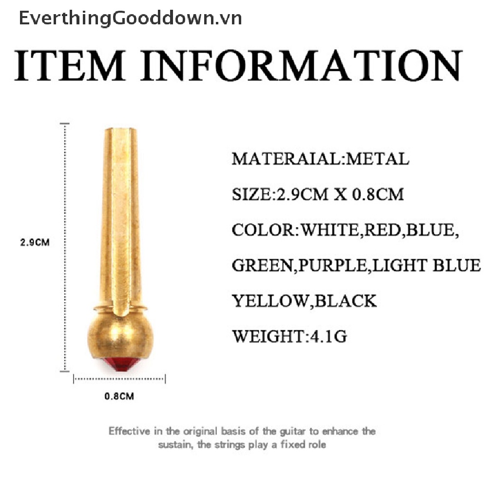 Everthingooddown 1 Chốt Dây Đàn Guitar Bằng Đồng Thau