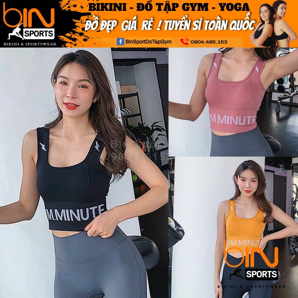 Aó Tập Gym Nữ - Áo Bra Gym-Minute Bin Sport A068