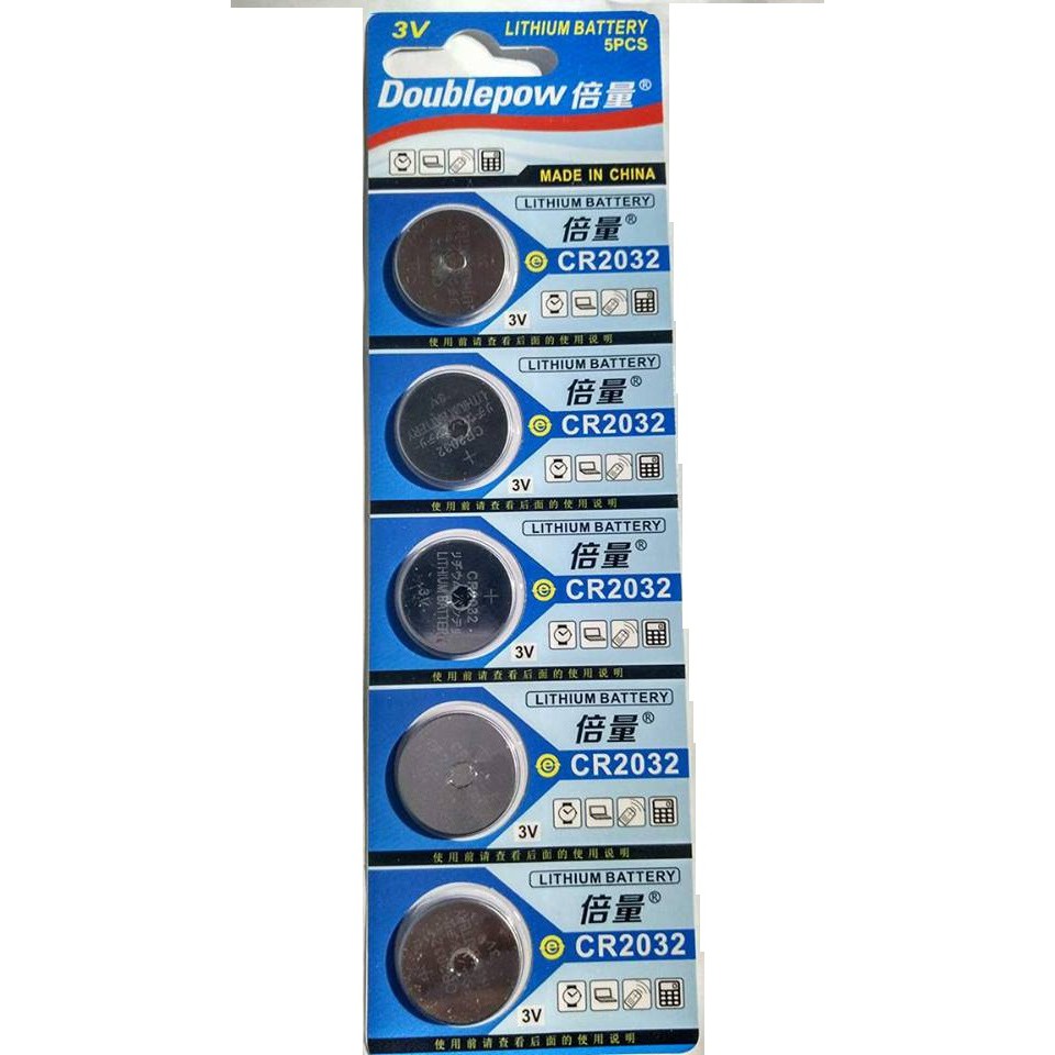 Vỉ 5 Pin Doublepow CR2032 – 3V Lithium, Pin Cmos CR2032 - 3V