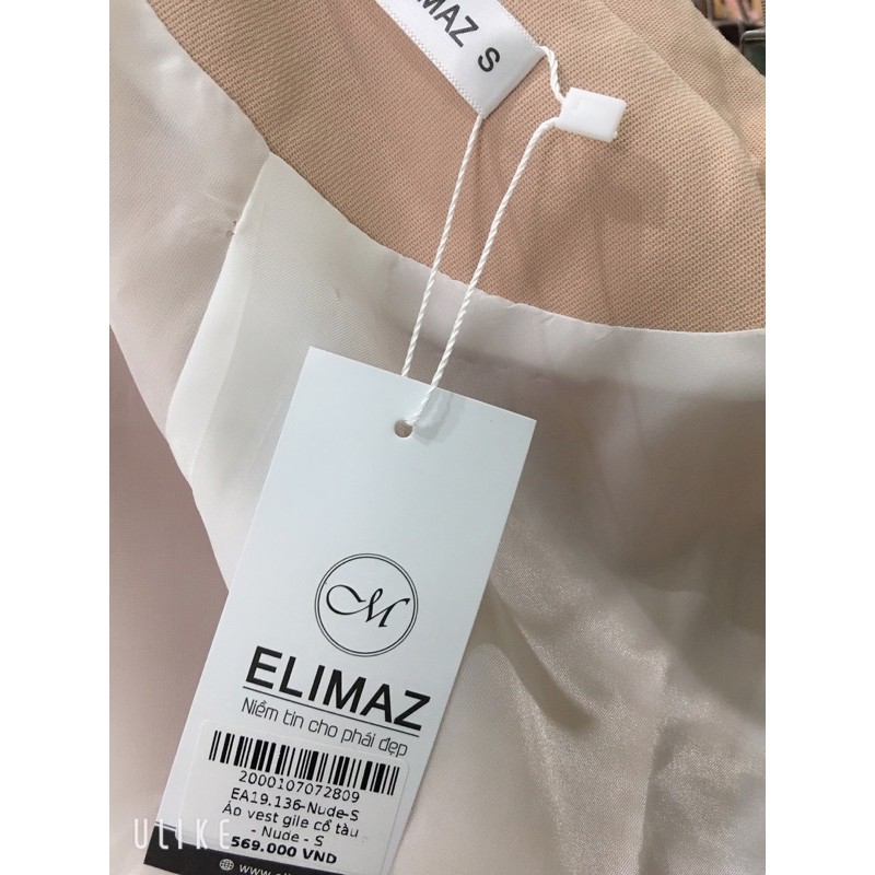 Áo khoát vest ghi lê hãng