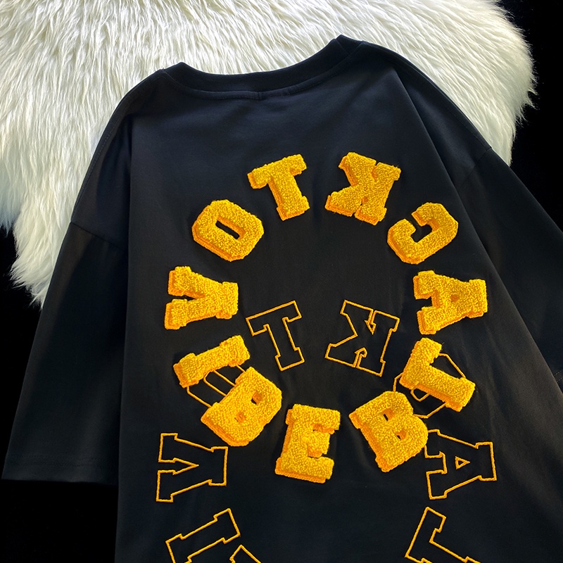 【ZHELIHANGFEI】Áo Thun Nữ Ngắn Tay Thêu Hoa