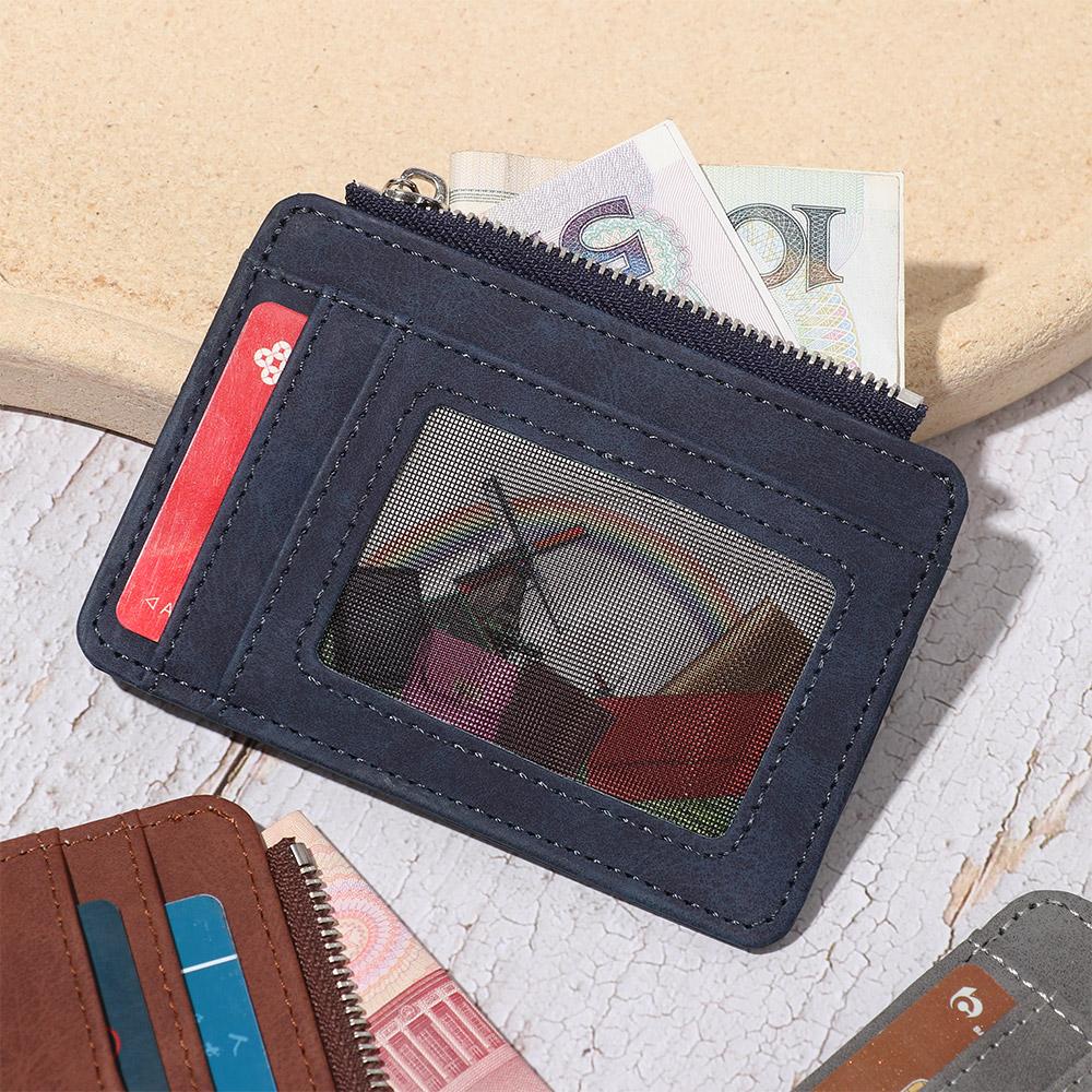 UUMIR Ví Da Đựng Thẻ / Tiền Xu Phong Cách retro Cho Nam Giá Đỡ