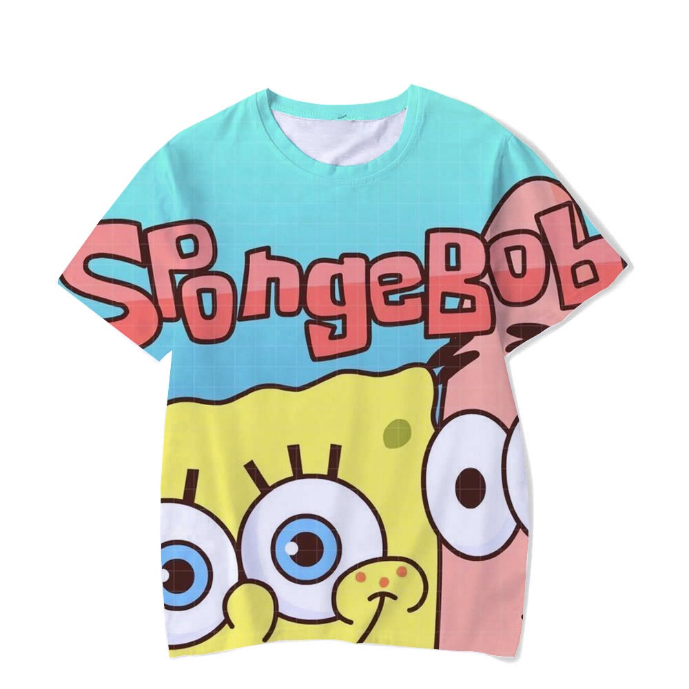 Áo Thun Tay Ngắn In Hình Spongebob 3d Thời Trang Cho Nam