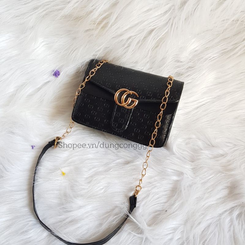 (T4) Túi đeo chéo dập vân chìm size 20