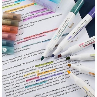 Bộ Bút Dạ Highlighter 6 Cây Màu Retro