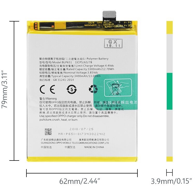 Pin Oppo Neo 9 A37 Mã BLP615