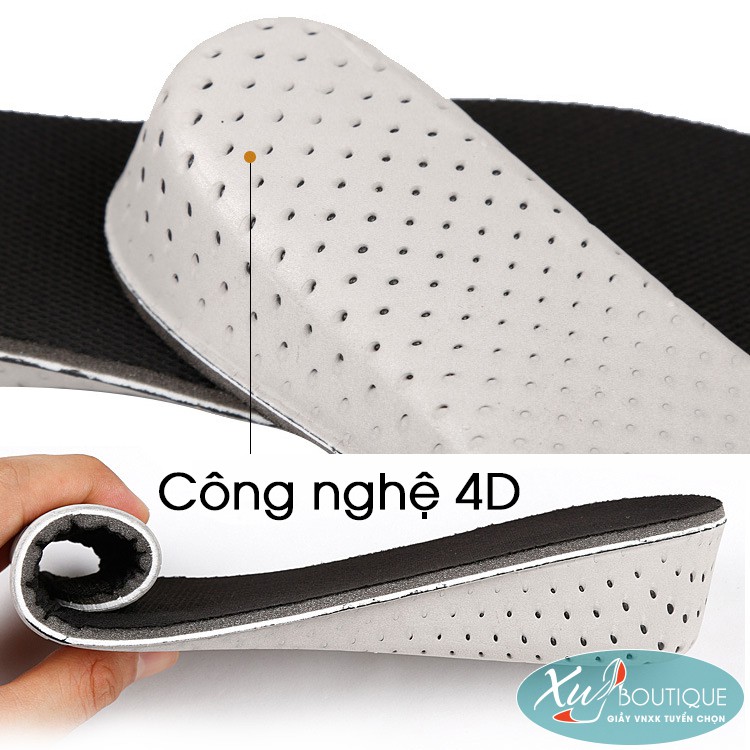 Miếng Lót Độn Đế Giày Tăng Chiều Cao 4D EVA