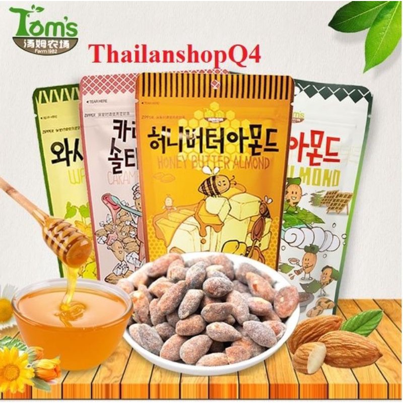 HẠNH NHÂN MẬT ONG/TRÀ SỮA ĐƯỜNG ĐEN TOM'S HÀN QUỐC
