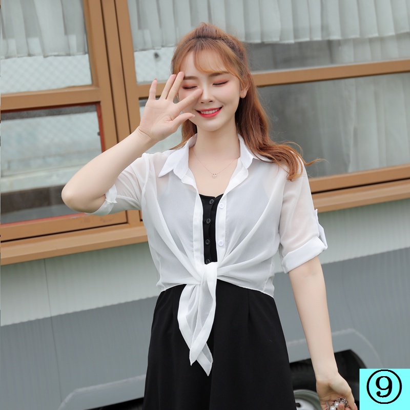Áo Khoác Cardigan Chiffon Mỏng Chống Nắng Thời Trang Mùa Hè Cho Nữ