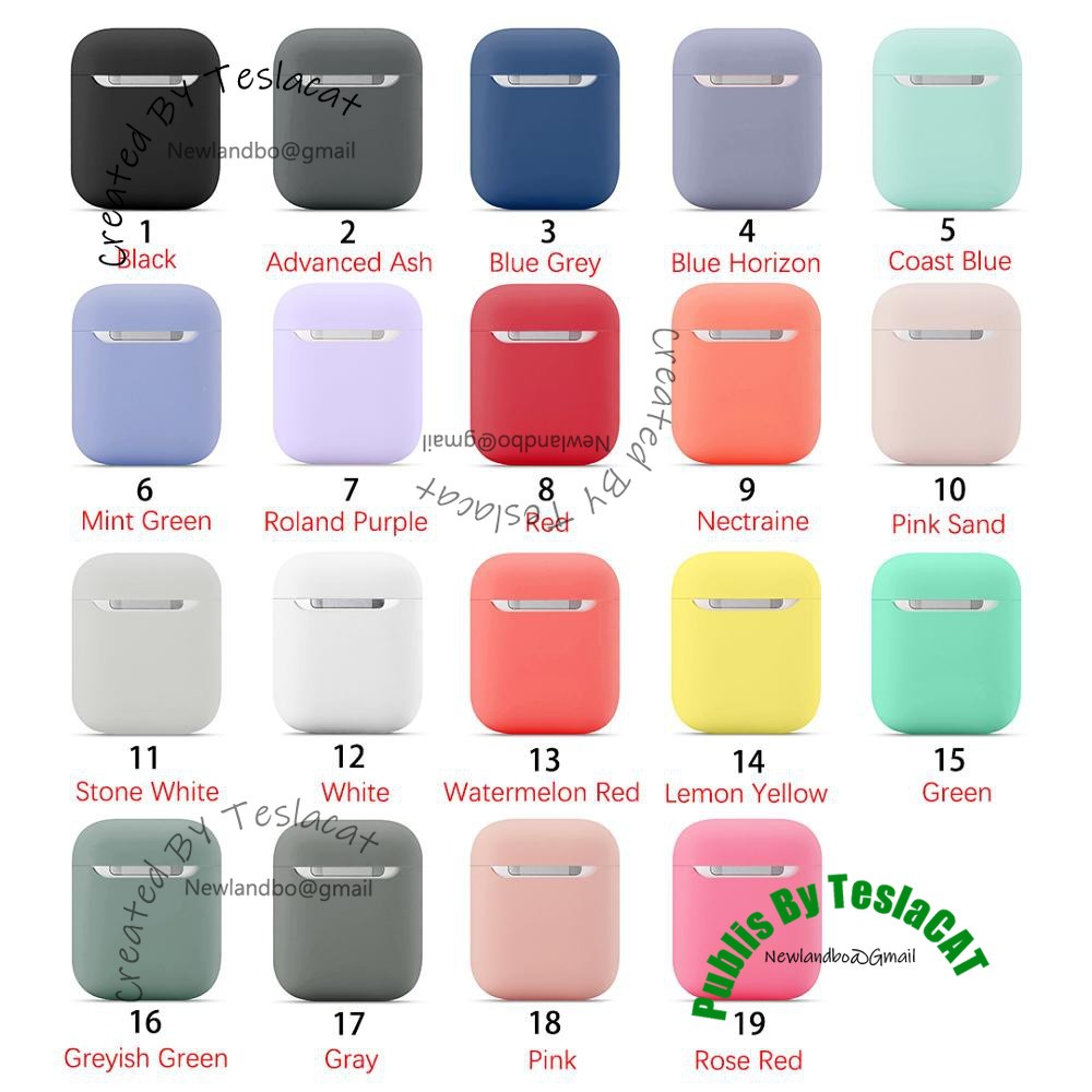 Vỏ Bảo Vệ Hộp Sạc Tai Nghe Apple Airpods Gen2 AirpodsPro H4F9Ke Bằng silicon Siêu Mỏng 19 Màu Tùy Chọn