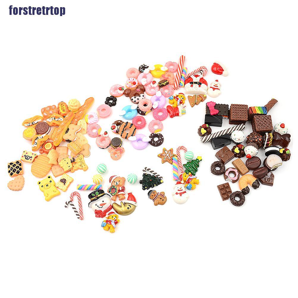 【FSTTTOP】30Pcs 1:12 Dollhouse Miniature Food Home Craft Ornament Doll Dessert