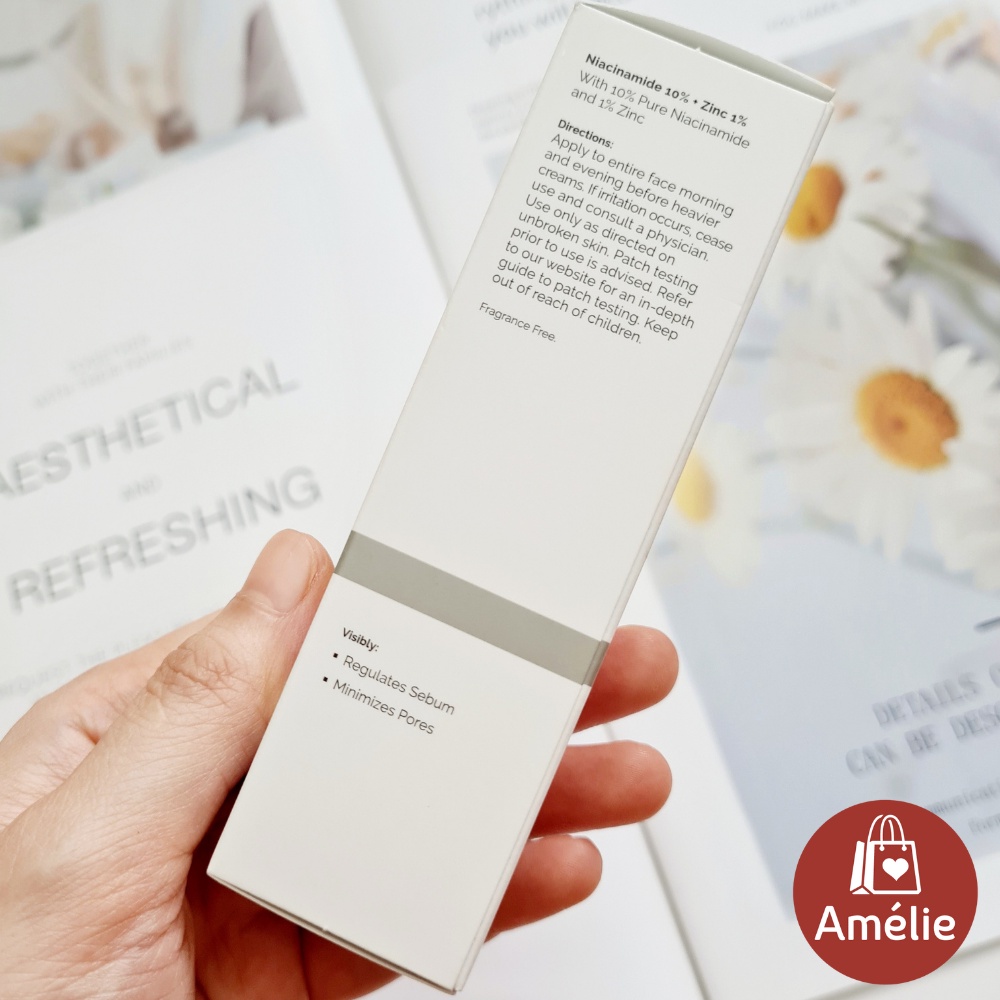 [BẢN CANADA ĐỦ BILL] Serum The Ordinary Niaciamide 10% + Zinc 1% _ tinh chất giúp sáng da và thu nhỏ lỗ chân lông