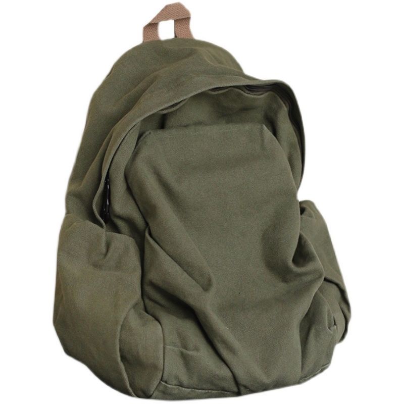 School bag korean style jansport backpack Japanese washed canvas backpack simple Joker college schoolbag female lazy wind first Senior high school hanging feeling backpack female