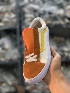 Giầy vans style cam trắng 1:1 ( full box + free ship )