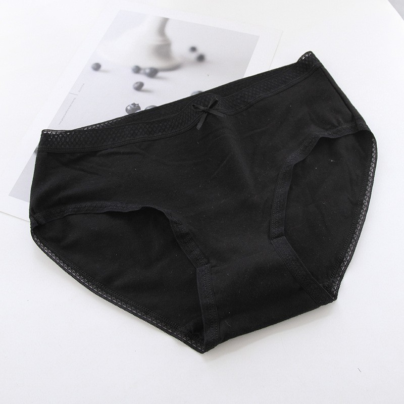 Set 4 quần lót nữ dễ thương quần lót sexy cotton ren đen mẫu 2 NuciFera