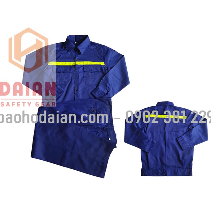 Quần áo bảo hộ lao động phối phản quang vải kaki Nam Định