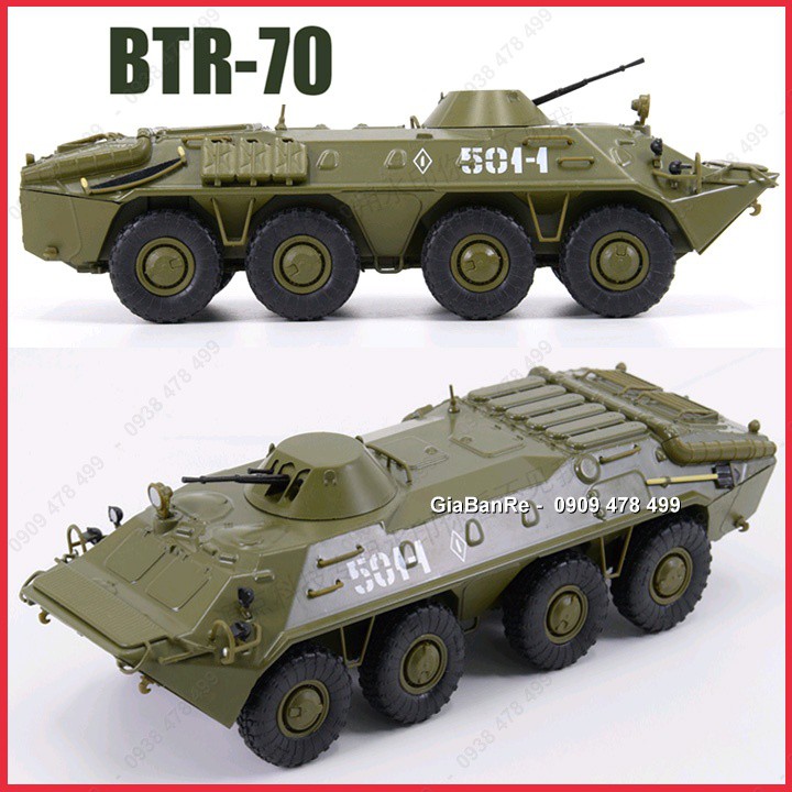 Mô Hình Hoàn Thiện Xe Thiết Giáp Chở Quân Bánh Hơi BTR 70 Tỉ Lệ 1:43 - Nga - 4335