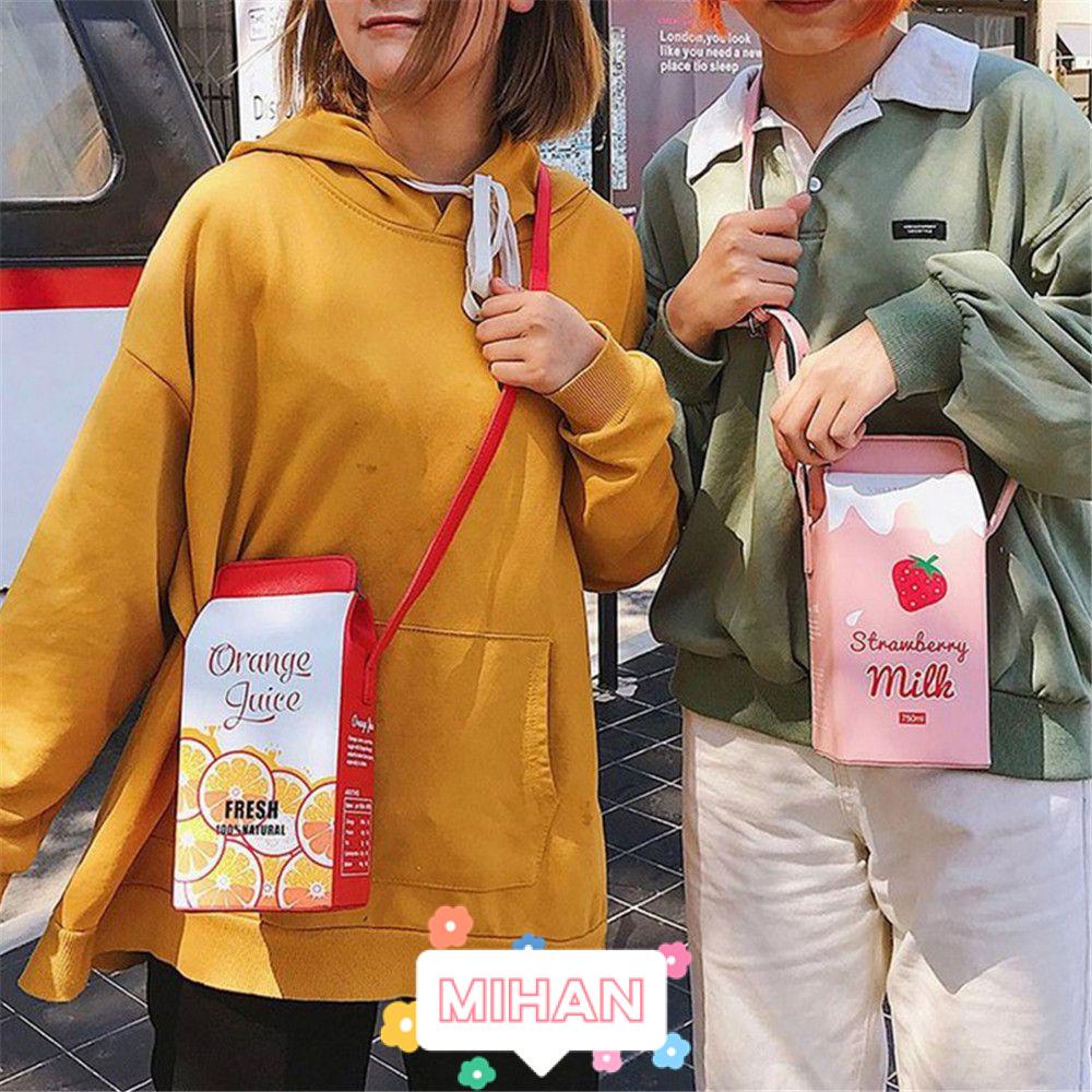 Túi Đeo Vai Đựng Nước Uống Hình Hộp Sữa Sô Cô La Dễ Thương MIHAN1