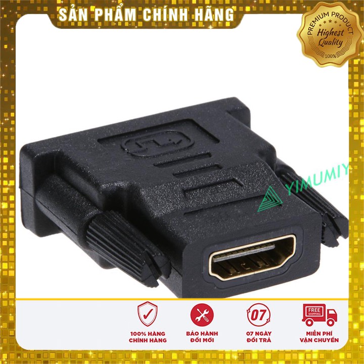 Đầu nối DVI qua HDMI (Xả Kho)Đầu nối chuyển đổi dây cáp HDMI qua DVI 24+1pin.DND1