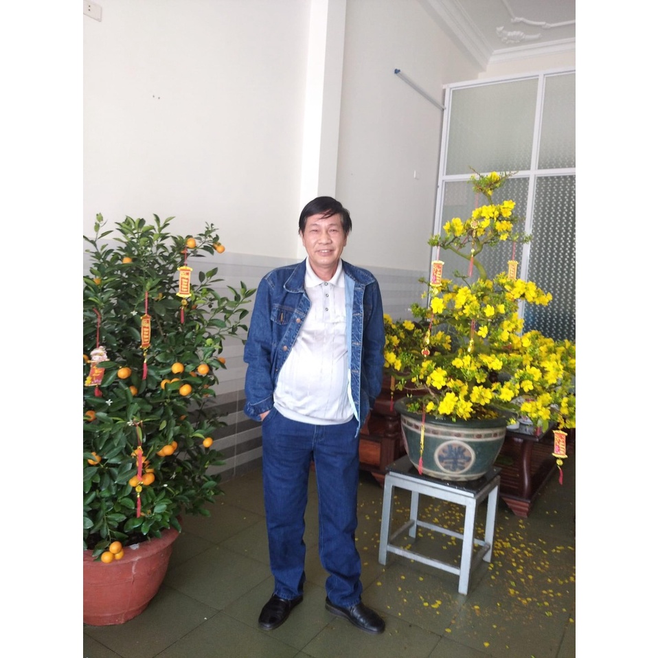 Quần Bò Nam Cao Cấp Mẫu Túi Thêu Dáng Basic Không Bai Xù- Việt Trinh