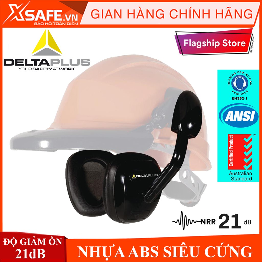 Chụp tai chống ồn Deltaplus Suzuka2 gắn mũ bảo hộ - Độ giảm ồn 21dB - phone giảm ...