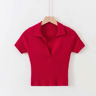 ÁO CÓ CỔ TAY NGẮN FREESIZE