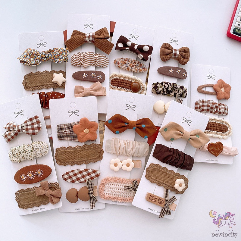Set 4 Kẹp Tóc Dễ Thương Phong Cách Hàn Quốc Cho Bé Gái