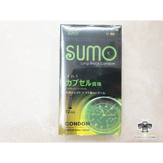 Hộp 12c Bao cao su Sumo 4 in 1 kéo dài thời gian, phát hiện bệnh tình dục