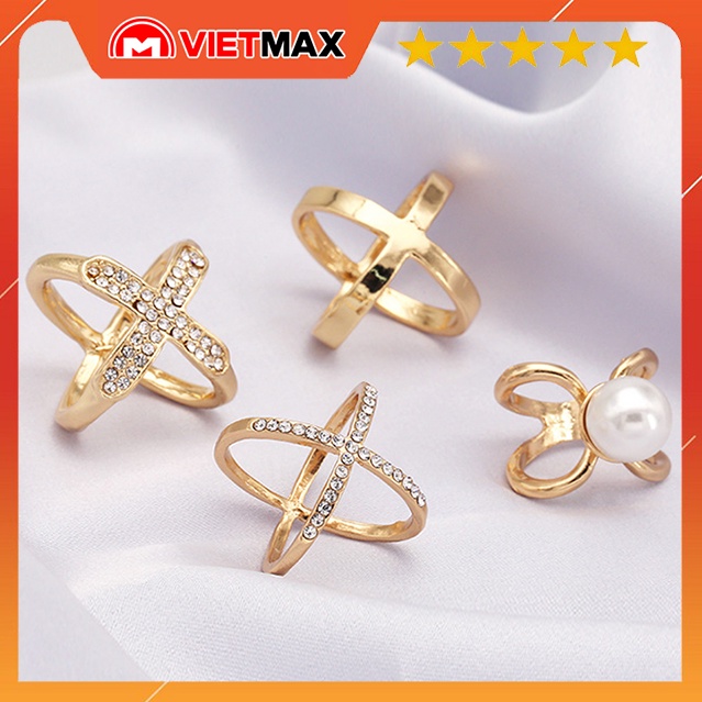 Cài Luồn Khăn, Kẹp Giữ Khăn ,Khóa Gài Khăn Lụa Thiết Kế Tinh Tế Và Độc Đáo Cho Bạn Nữ