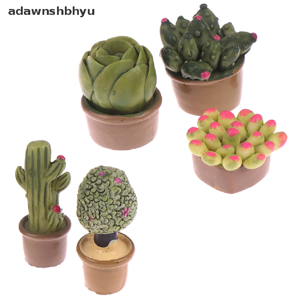 [adawnshbhyu] 2PCS 1:12 Miniature Green Plants Decoration Dollhouse Furniture Accessories [adawnshbhyu]