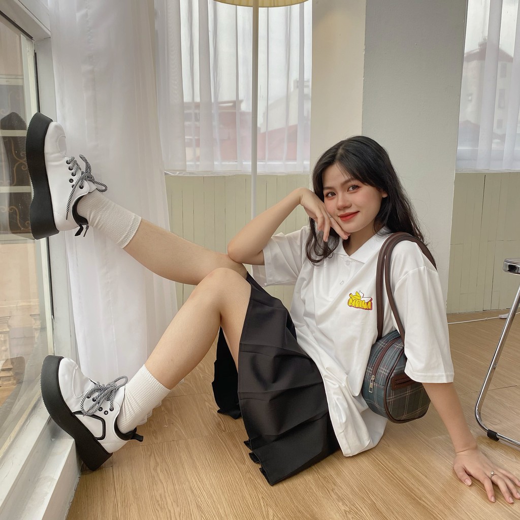 Áo thun polo tay lỡ in hình BANANA form rộng unisex - Made by Fiin | BigBuy360 - bigbuy360.vn