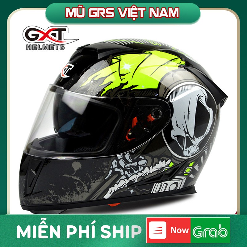 Mũ bảo hiểm fullface GXT 358 2 kính tem đỏ đen