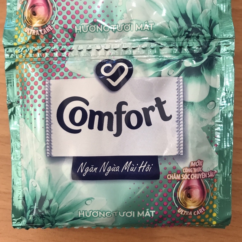 Nước xả vải Comfort Ngăn ngừa mùi hôi Hương Tươi Mát dây (gói 20ml)