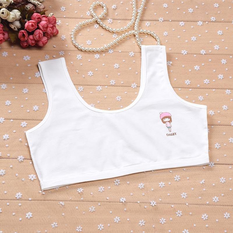 XIXI Áo lót vải cotton Dây Bản Rộng 5 Màu Cho Bé Gái Từ 8-16 Tuổi